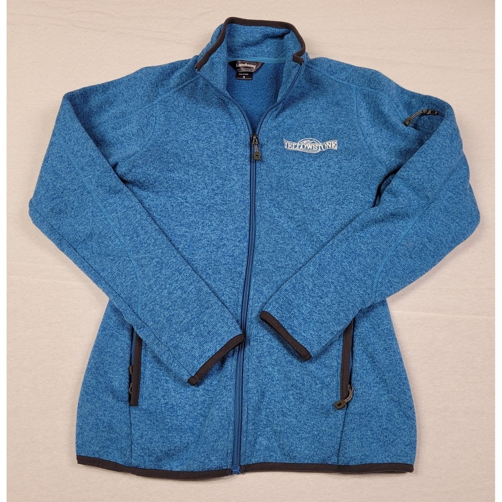 Landway Fleece Full Zip "Yellowstone" Long Sleeve Blue Sweatshirt Women's Small